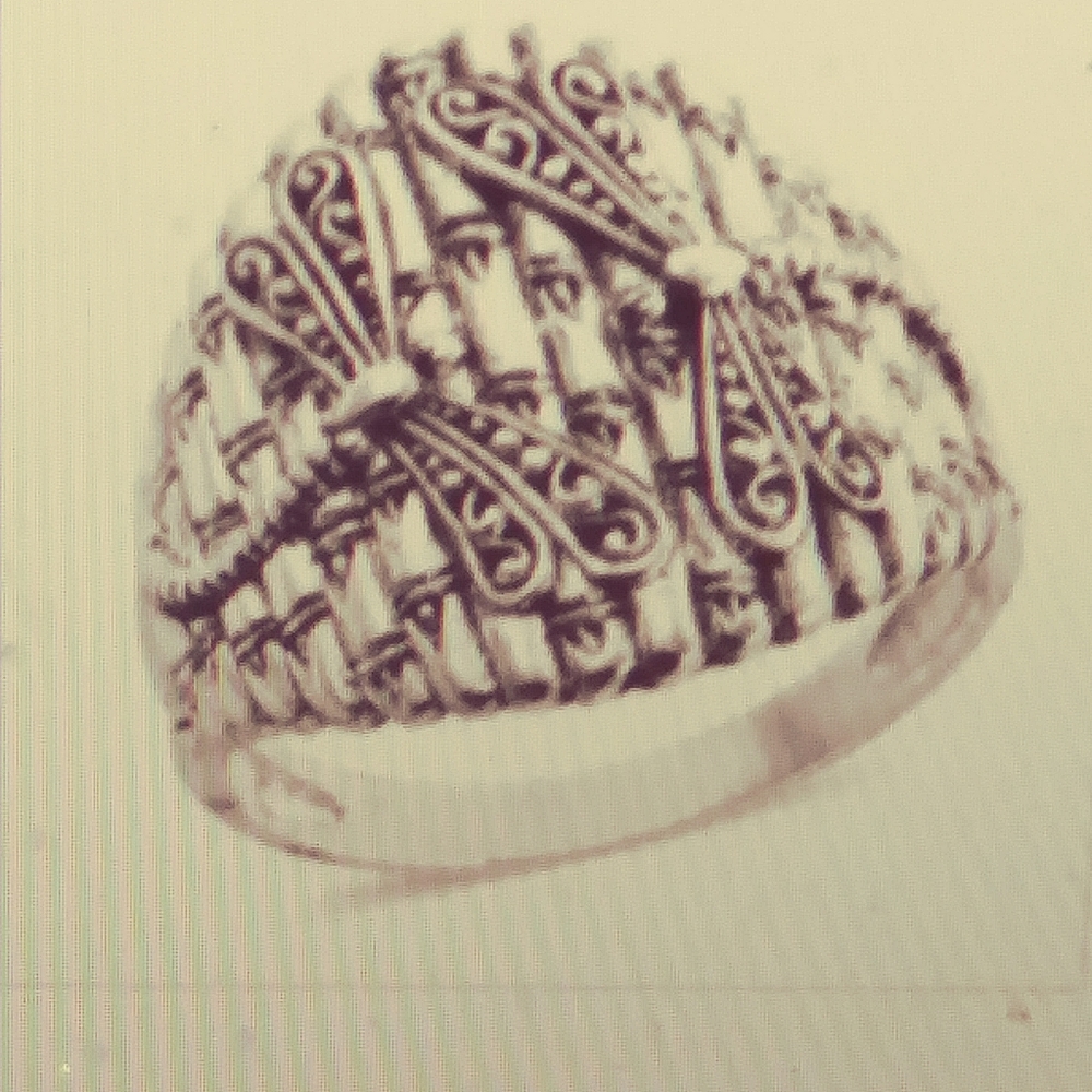 NWT- ABSTRACT DRAGONFLY. BIG & BOLD  STERLING. BAMBOO MOTIF.  RING 11